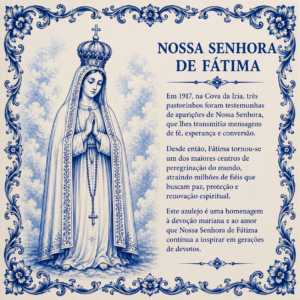 Azulejo Nossa Senhora de Fátima – 15 × 15