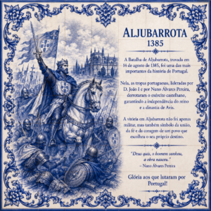 Azulejo Batalha de Aljubarrota – 1385 – 15 × 15