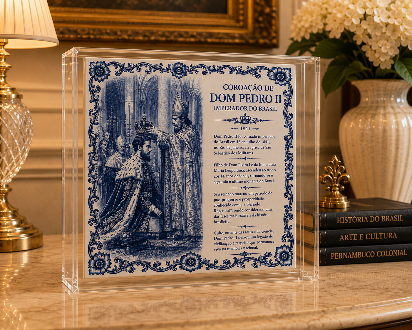 Azulejo Coroação de Dom Pedro II – 15 × 15 - Imagem 2