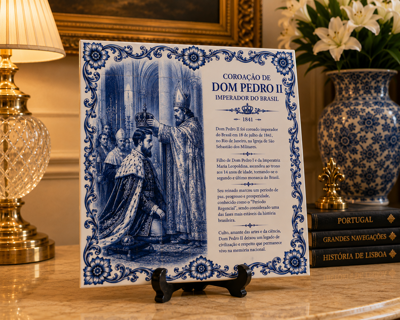 Azulejo Coroação de Dom Pedro II – 15 × 15 - Imagem 3