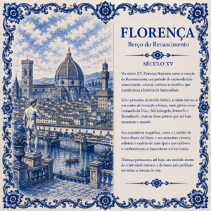 Azulejo Florença Berço do Renascimento - 15 x 15