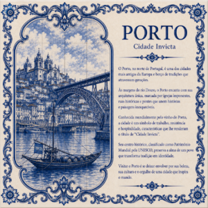 Azulejo Porto Cidade Invicta - 15 x 15
