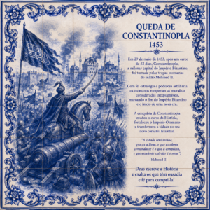 Azulejo Queda de Constantinopla – 1453 – 15 × 15