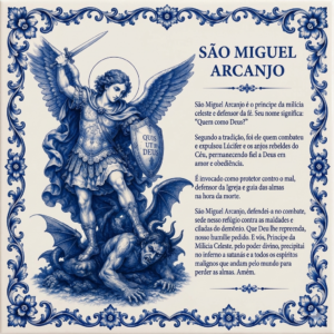 Azulejo São Miguel Arcanjo – 15 × 15